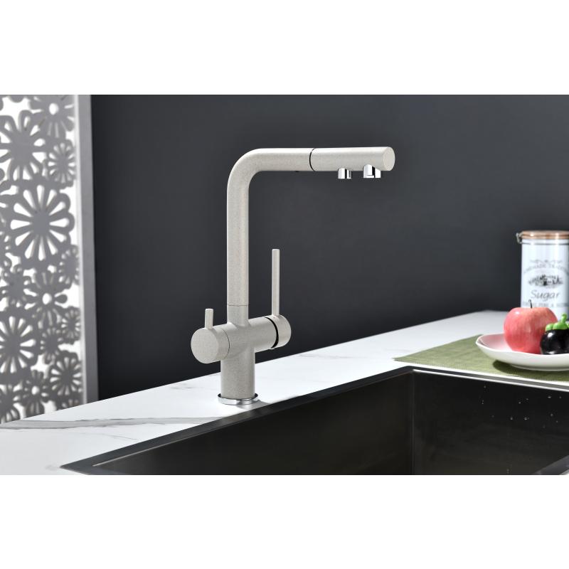 Смеситель для кухни Paulmark Serpentine Se213222-BE Бежевый