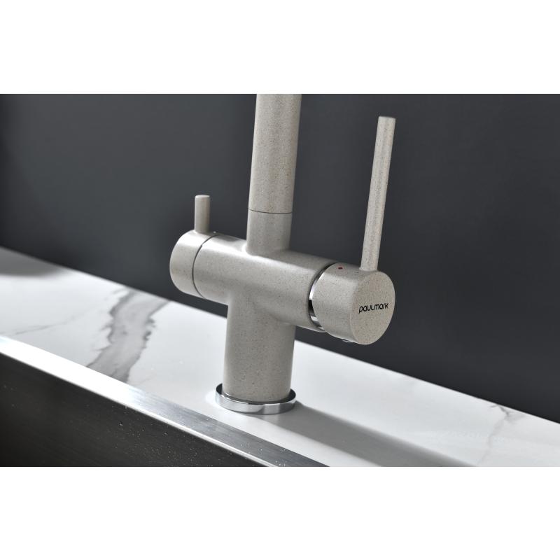 Смеситель для кухни Paulmark Serpentine Se213222-BE Бежевый