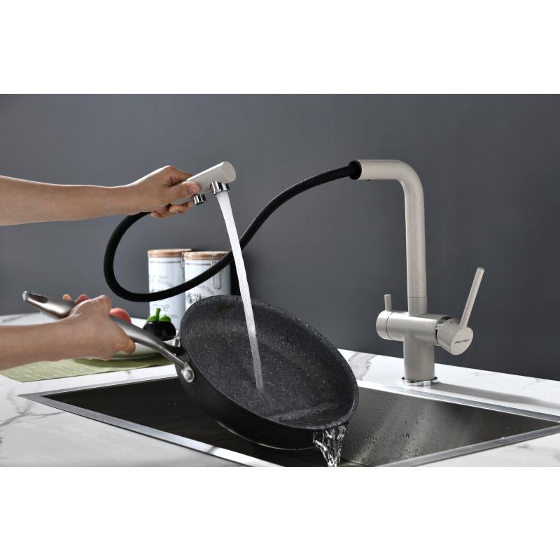 Смеситель для кухни Paulmark Serpentine Se213222-BE Бежевый