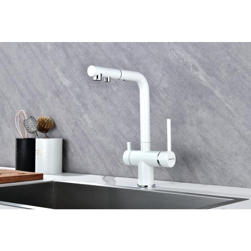 Смеситель для кухни Paulmark Serpentine Se213222-431 Белый матовый