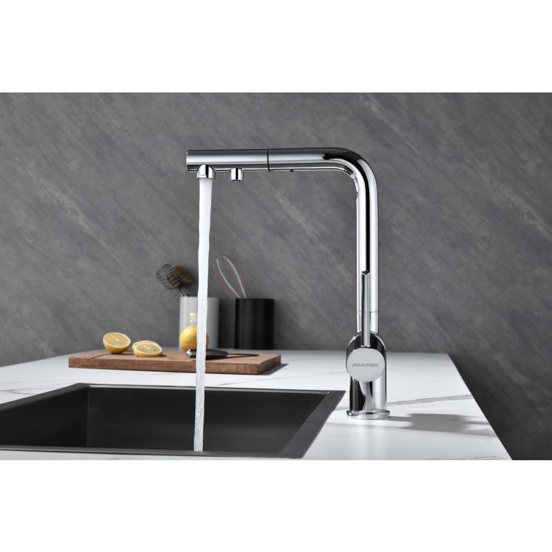 Смеситель для кухни Paulmark Serpentine Se213222-CR Хром