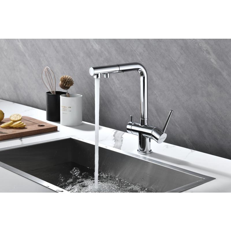 Смеситель для кухни Paulmark Serpentine Se213222-CR Хром