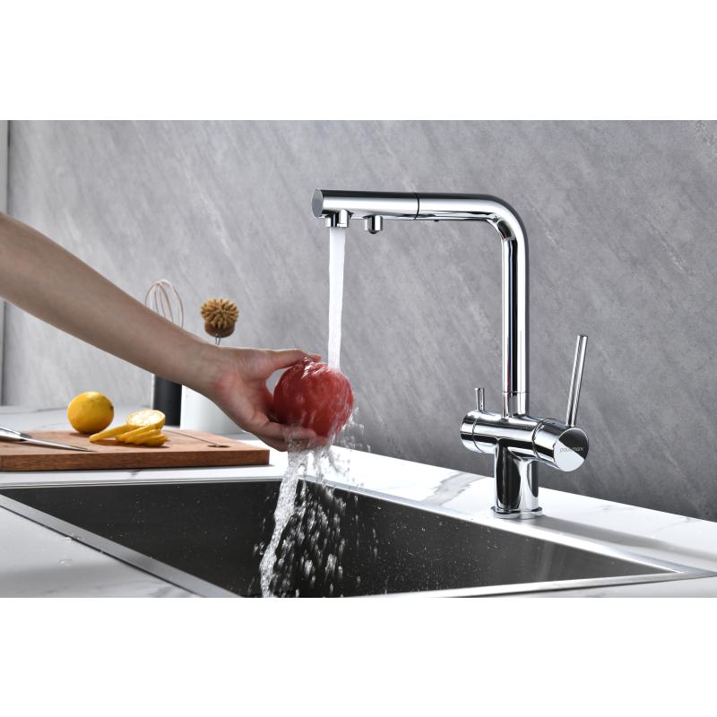 Смеситель для кухни Paulmark Serpentine Se213222-CR Хром