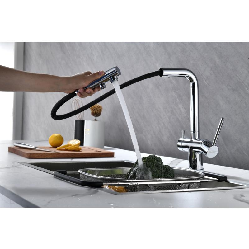 Смеситель для кухни Paulmark Serpentine Se213222-CR Хром