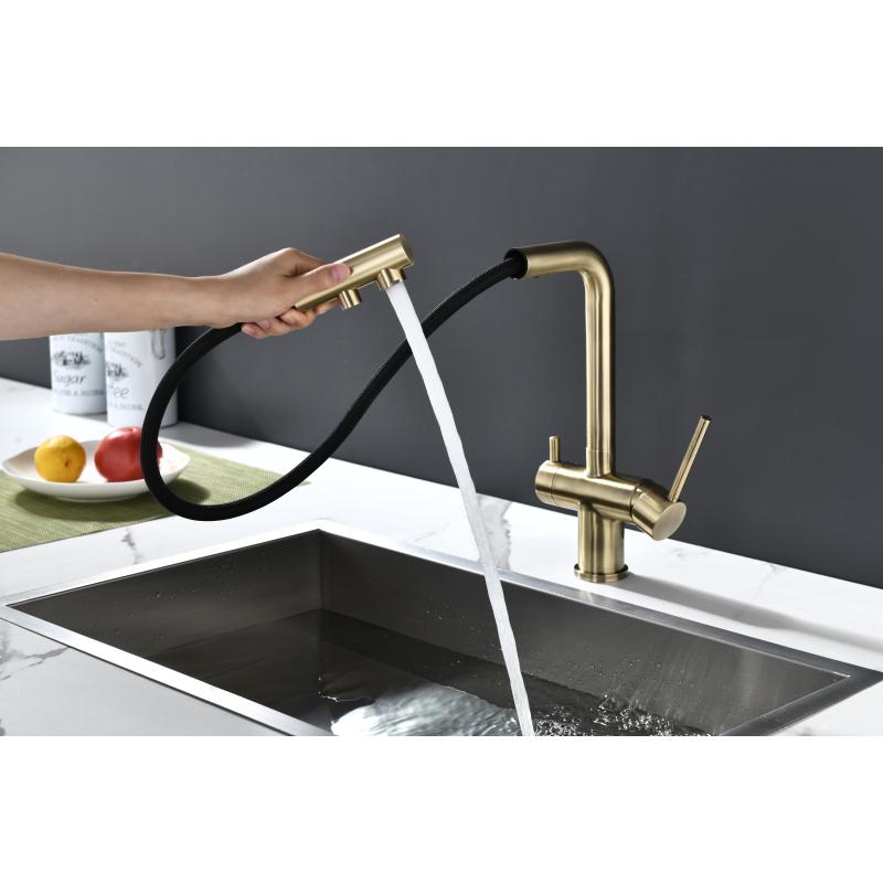 Смеситель для кухни Paulmark Serpentine Se213222-BR Бронза