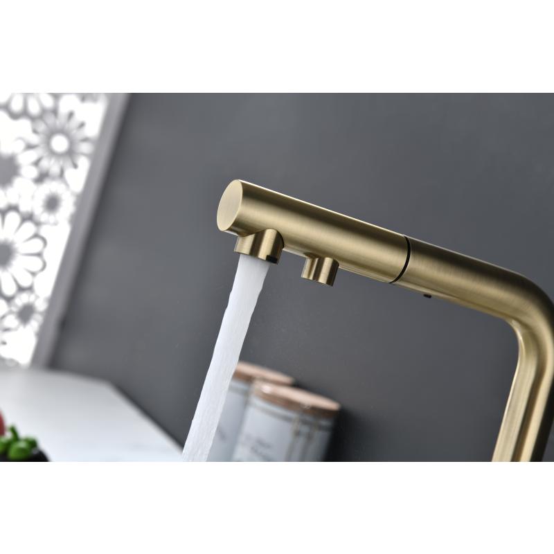 Смеситель для кухни Paulmark Serpentine Se213222-BR Бронза