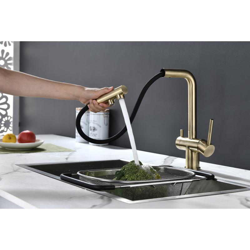 Смеситель для кухни Paulmark Serpentine Se213222-BR Бронза