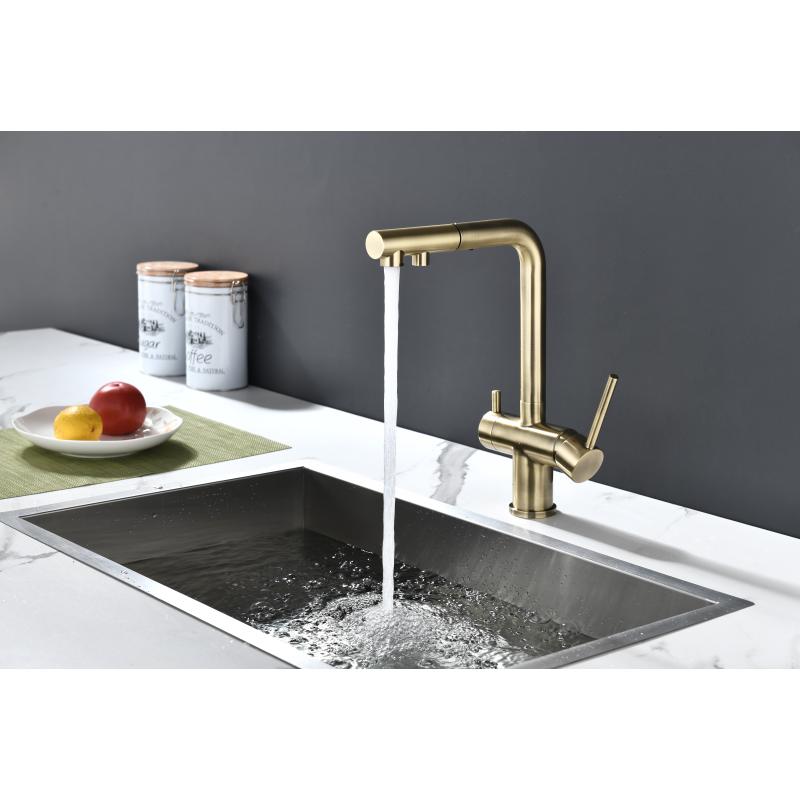 Смеситель для кухни Paulmark Serpentine Se213222-BR Бронза