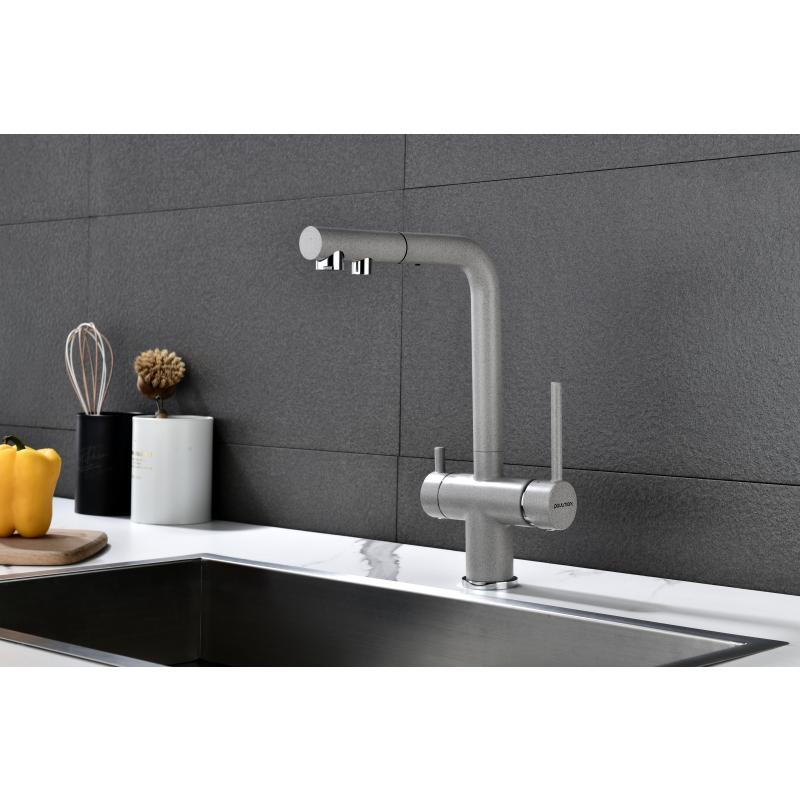 Смеситель для кухни Paulmark Serpentine Se213222-DG Графит