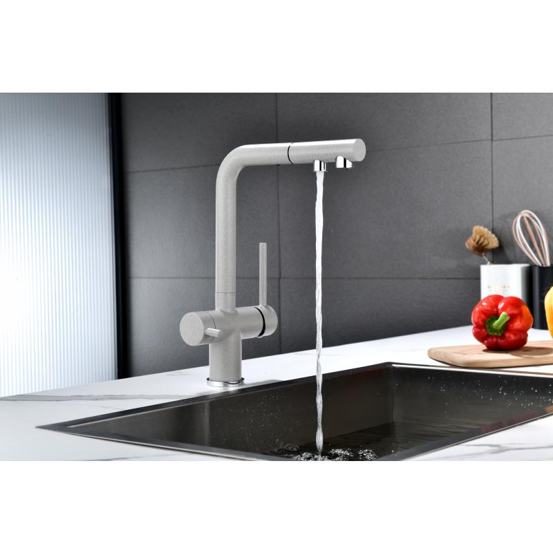 Смеситель для кухни Paulmark Serpentine Se213222-DG Графит