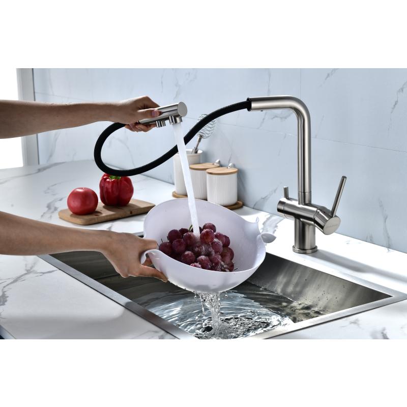 Смеситель для кухни Paulmark Serpentine Se213222-NI Никель