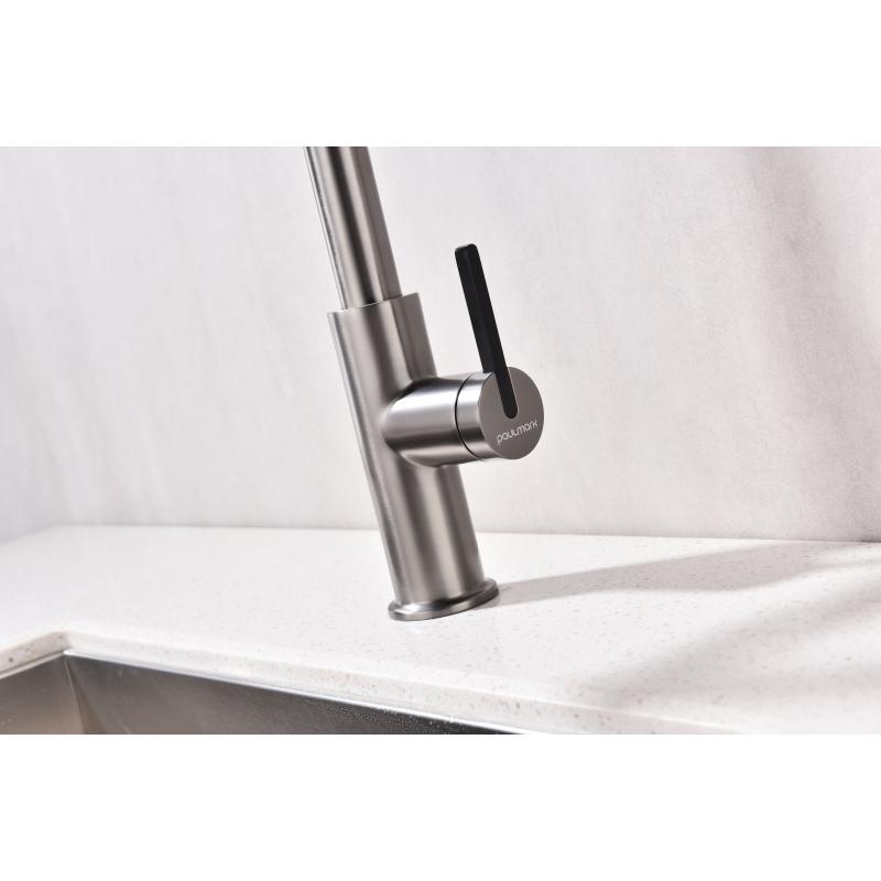 Смеситель для кухни Paulmark Tornado To213402-B Беретта