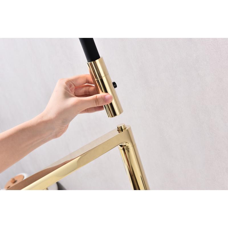 Смеситель для кухни Paulmark Tornado To213402-G Золото