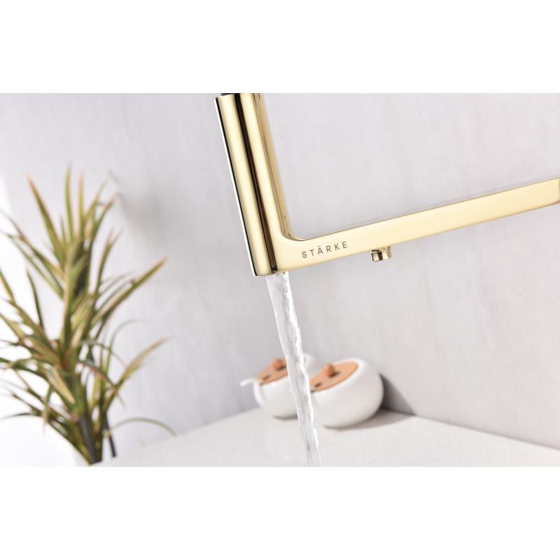 Смеситель для кухни Paulmark Tornado To213402-G Золото