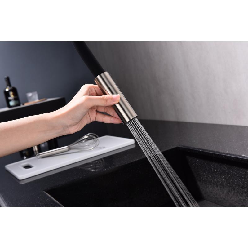 Смеситель для кухни Paulmark Tornado To213402-NI Никель