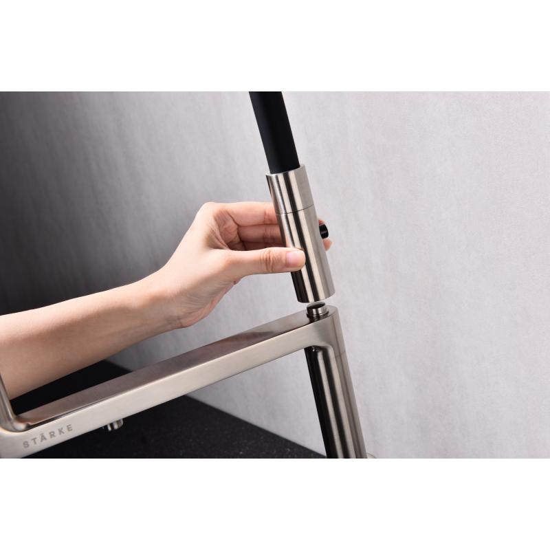 Смеситель для кухни Paulmark Tornado To213402-NI Никель