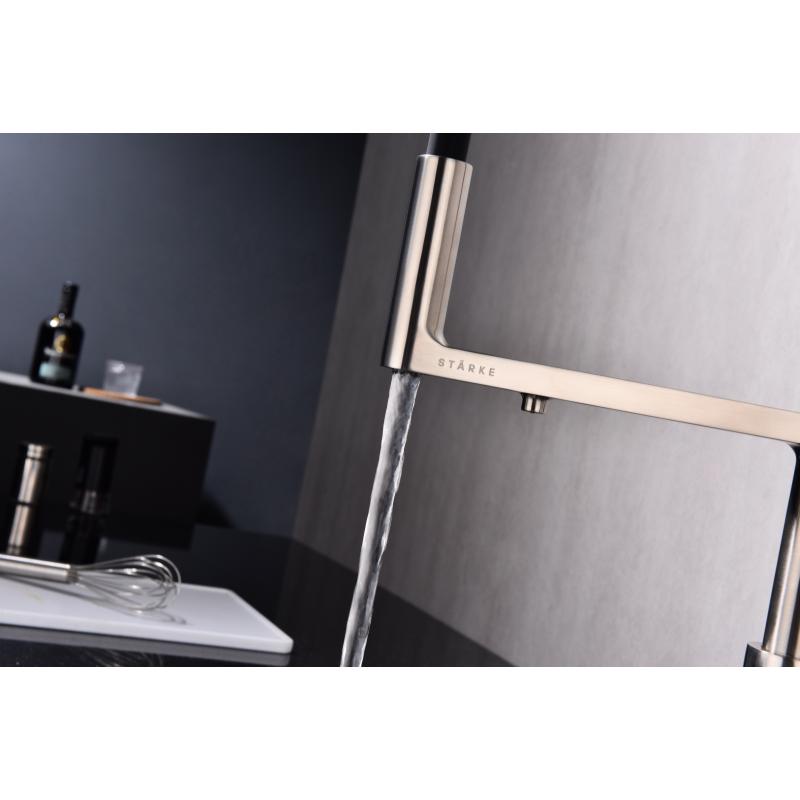 Смеситель для кухни Paulmark Tornado To213402-NI Никель