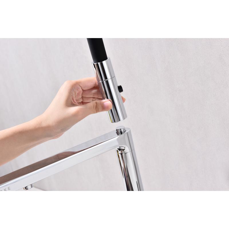 Смеситель для кухни Paulmark Tornado To213402-CR Хром Черный