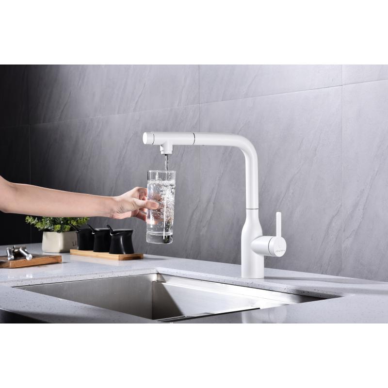 Смеситель для кухни Paulmark Viper Vi213105-431 Белый матовый