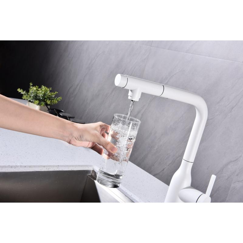 Смеситель для кухни Paulmark Viper Vi213105-431 Белый матовый