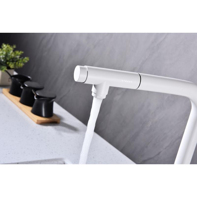 Смеситель для кухни Paulmark Viper Vi213105-431 Белый матовый