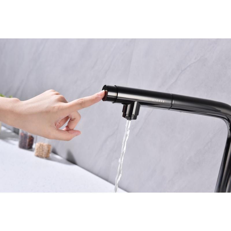 Смеситель для кухни Paulmark Viper Vi213105-GB Черный глянцевый