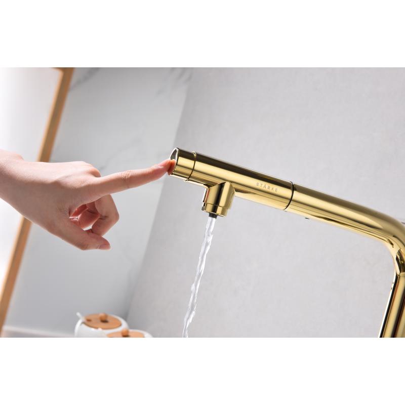 Смеситель для кухни Paulmark Viper Vi213105-G Золото