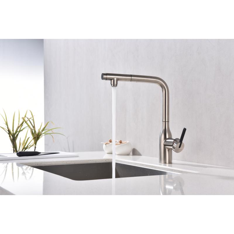 Смеситель для кухни Paulmark Viper Vi213105-NI Никель