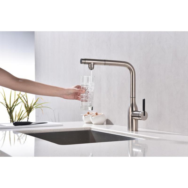 Смеситель для кухни Paulmark Viper Vi213105-NI Никель