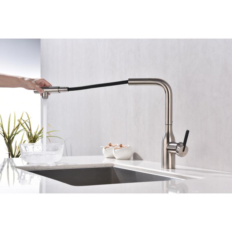 Смеситель для кухни Paulmark Viper Vi213105-NI Никель