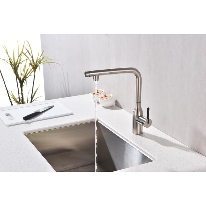 Смеситель для кухни Paulmark Viper Vi213105-NI Никель