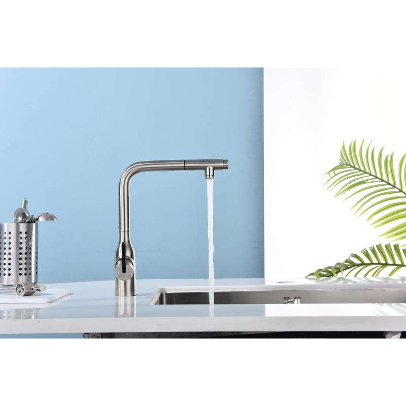 Смеситель для кухни Paulmark Viper Vi213105-NI Никель