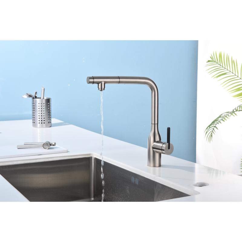 Смеситель для кухни Paulmark Viper Vi213105-NI Никель