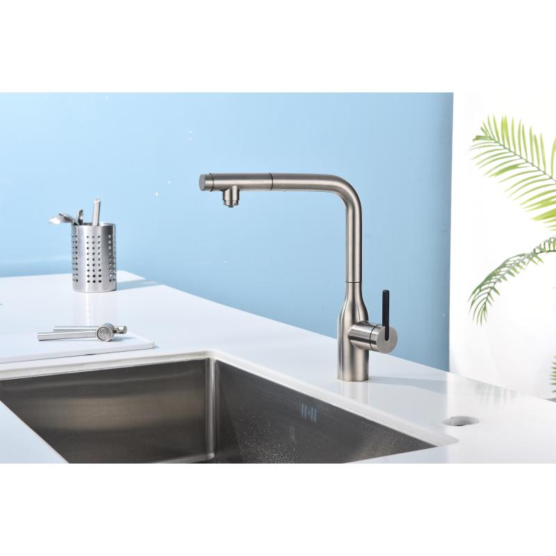 Смеситель для кухни Paulmark Viper Vi213105-NI Никель