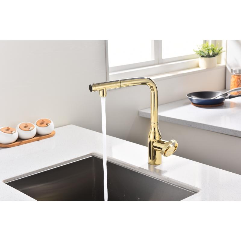 Смеситель для кухни Paulmark Urban Ur213104-G Золото