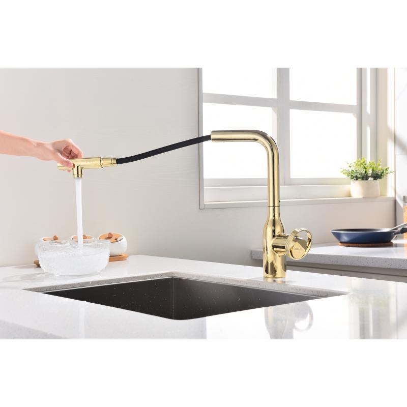 Смеситель для кухни Paulmark Urban Ur213104-G Золото