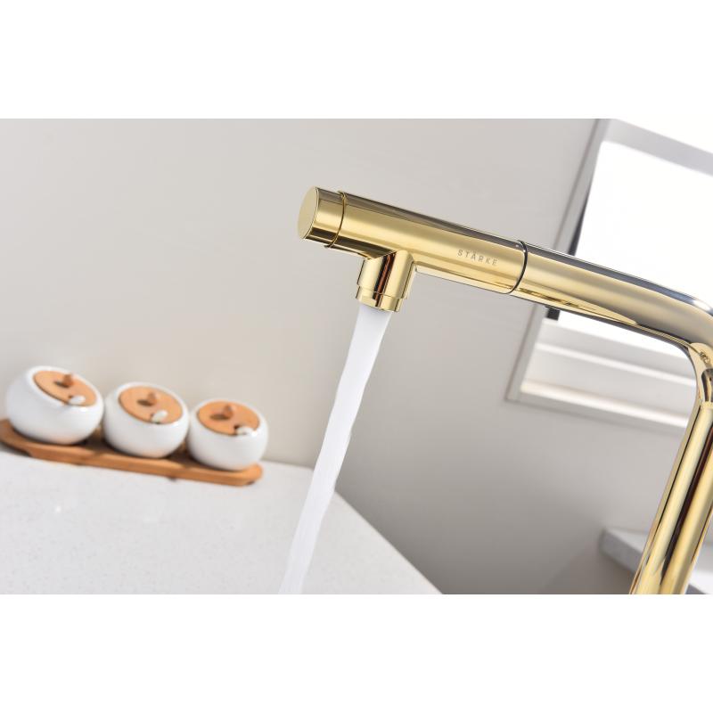 Смеситель для кухни Paulmark Urban Ur213104-G Золото