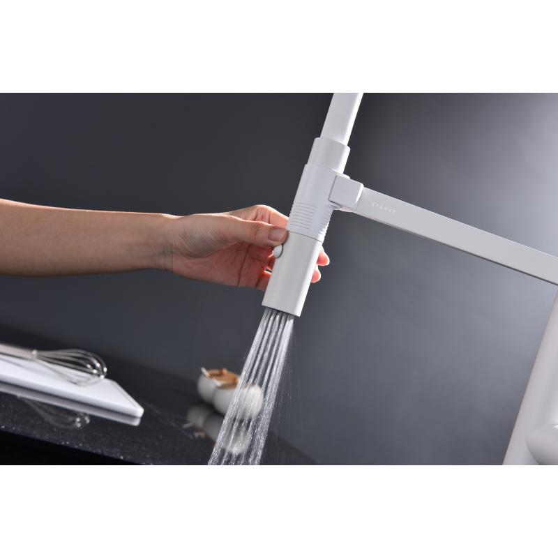 Смеситель для кухни Paulmark Leader Le214101-431 Белый матовый