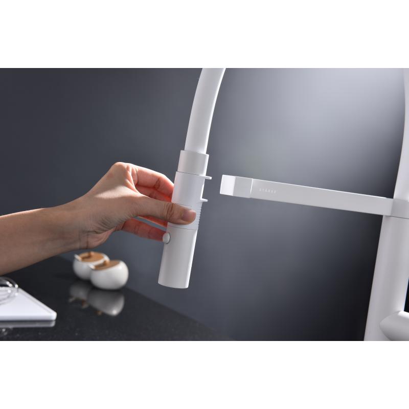 Смеситель для кухни Paulmark Leader Le214101-431 Белый матовый