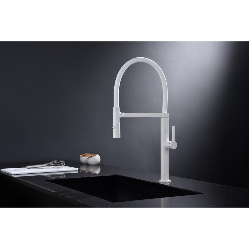 Смеситель для кухни Paulmark Leader Le214101-431 Белый матовый