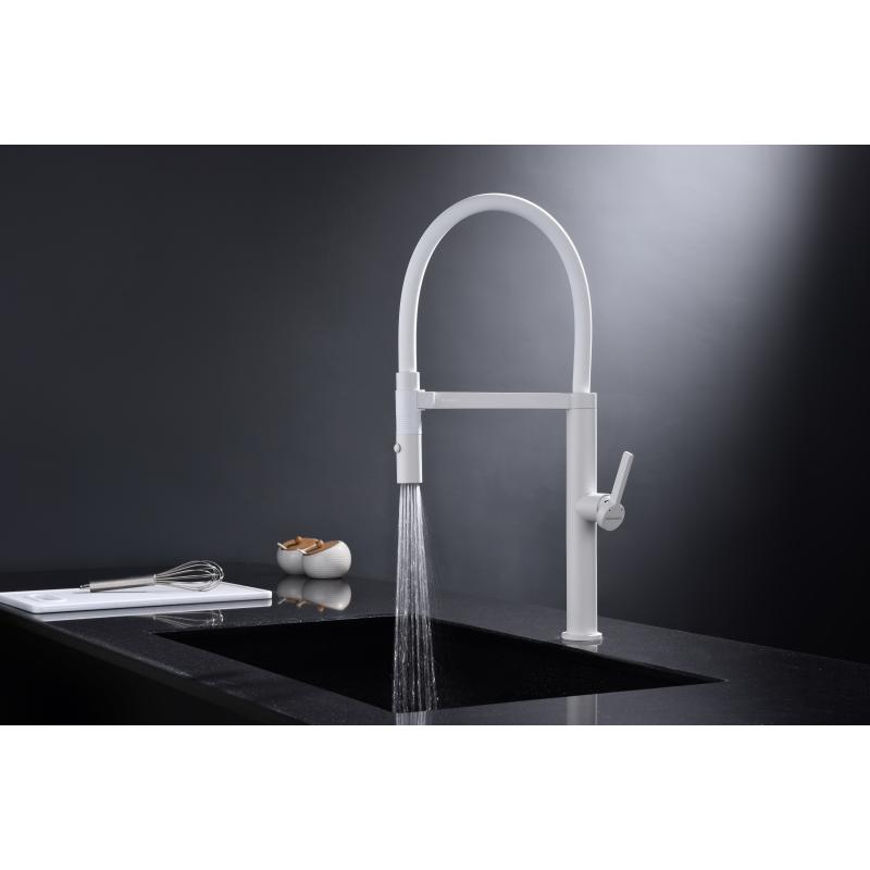 Смеситель для кухни Paulmark Leader Le214101-431 Белый матовый