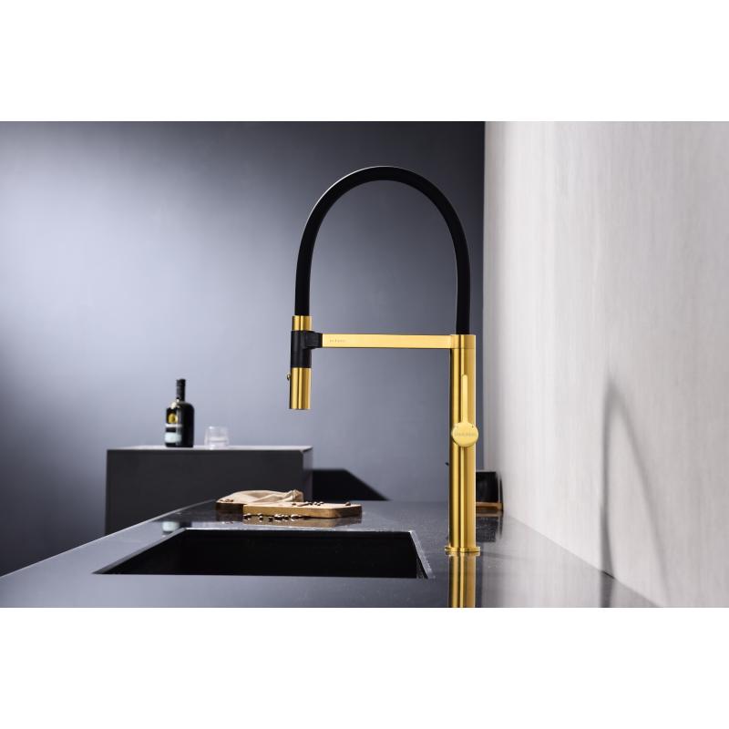 Смеситель для кухни Paulmark Leader Le214101-BG Брашированное золото