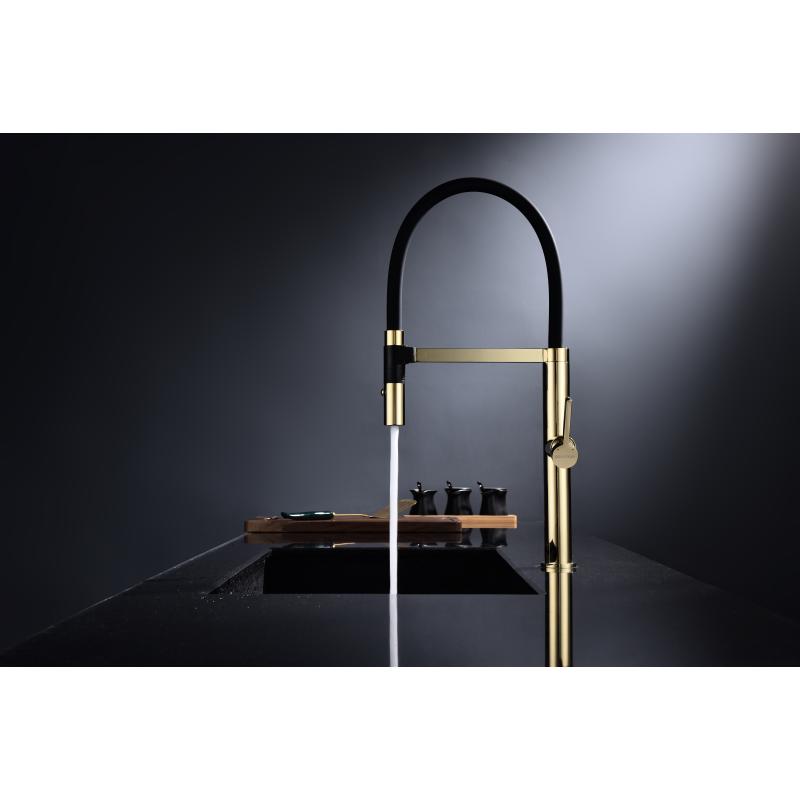 Смеситель для кухни Paulmark Leader Le214101-G Золото