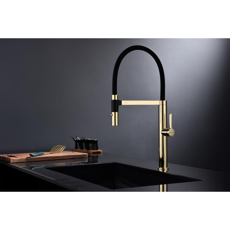 Смеситель для кухни Paulmark Leader Le214101-G Золото