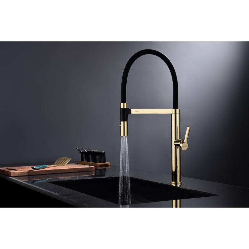 Смеситель для кухни Paulmark Leader Le214101-G Золото