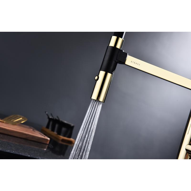 Смеситель для кухни Paulmark Leader Le214101-G Золото