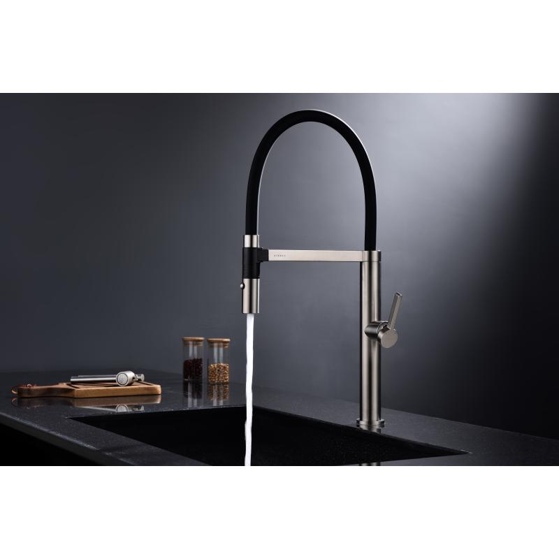 Смеситель для кухни Paulmark Leader Le214101-NI Никель