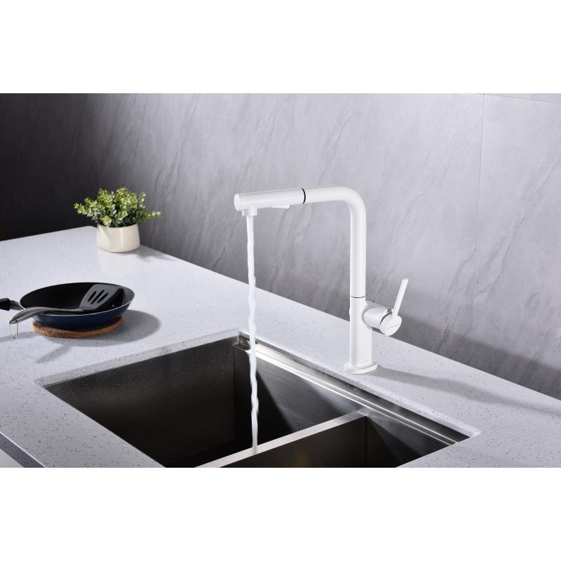 Смеситель для кухни Paulmark Neo Ne214419-431 Белый матовый