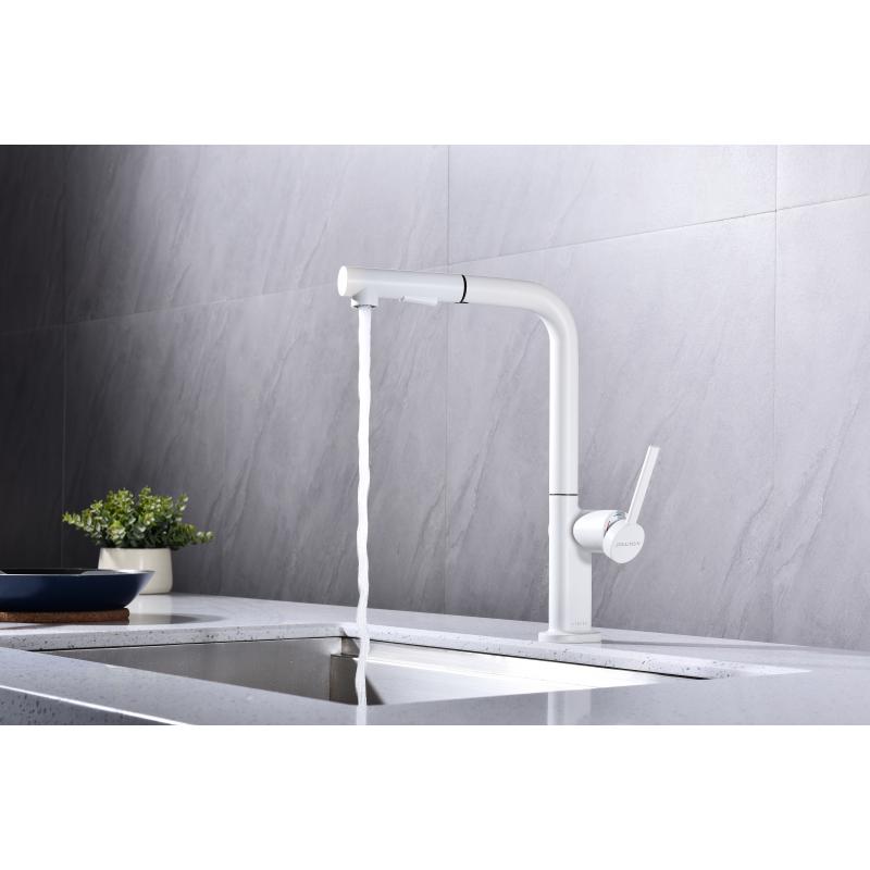 Смеситель для кухни Paulmark Neo Ne214419-431 Белый матовый