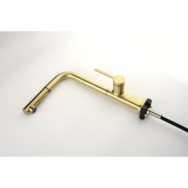 Смеситель для кухни Paulmark Neo Ne214419-BG Брашированное золото